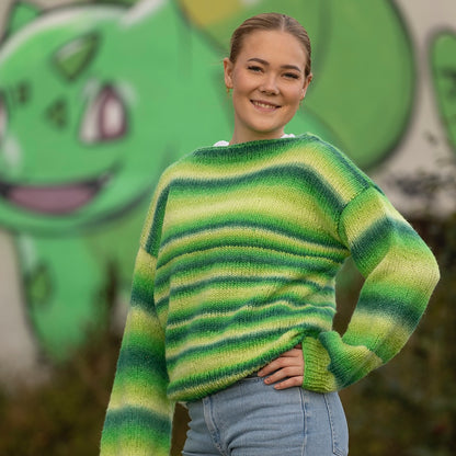 Strikk The Look: Kulør-genser grønn