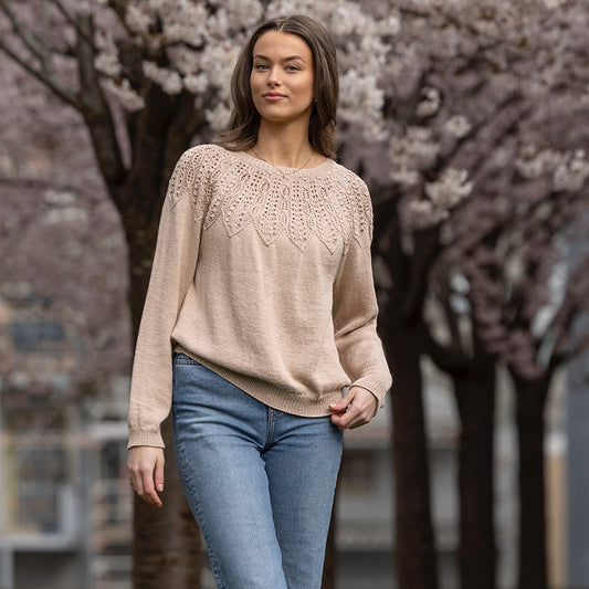 Strikk The Look: Ovina-genser beigeo