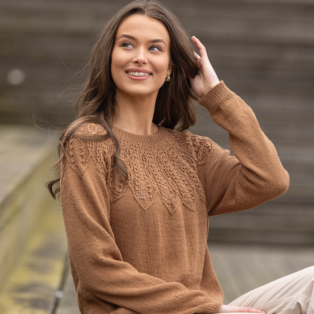 Strikk The Look: Ovina-genser lys brun