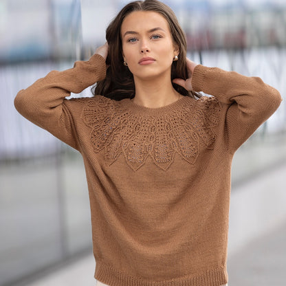 Strikk The Look: Ovina-genser lys brun