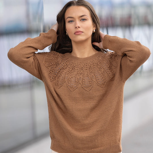 Strikk The Look: Ovina-genser lys brun