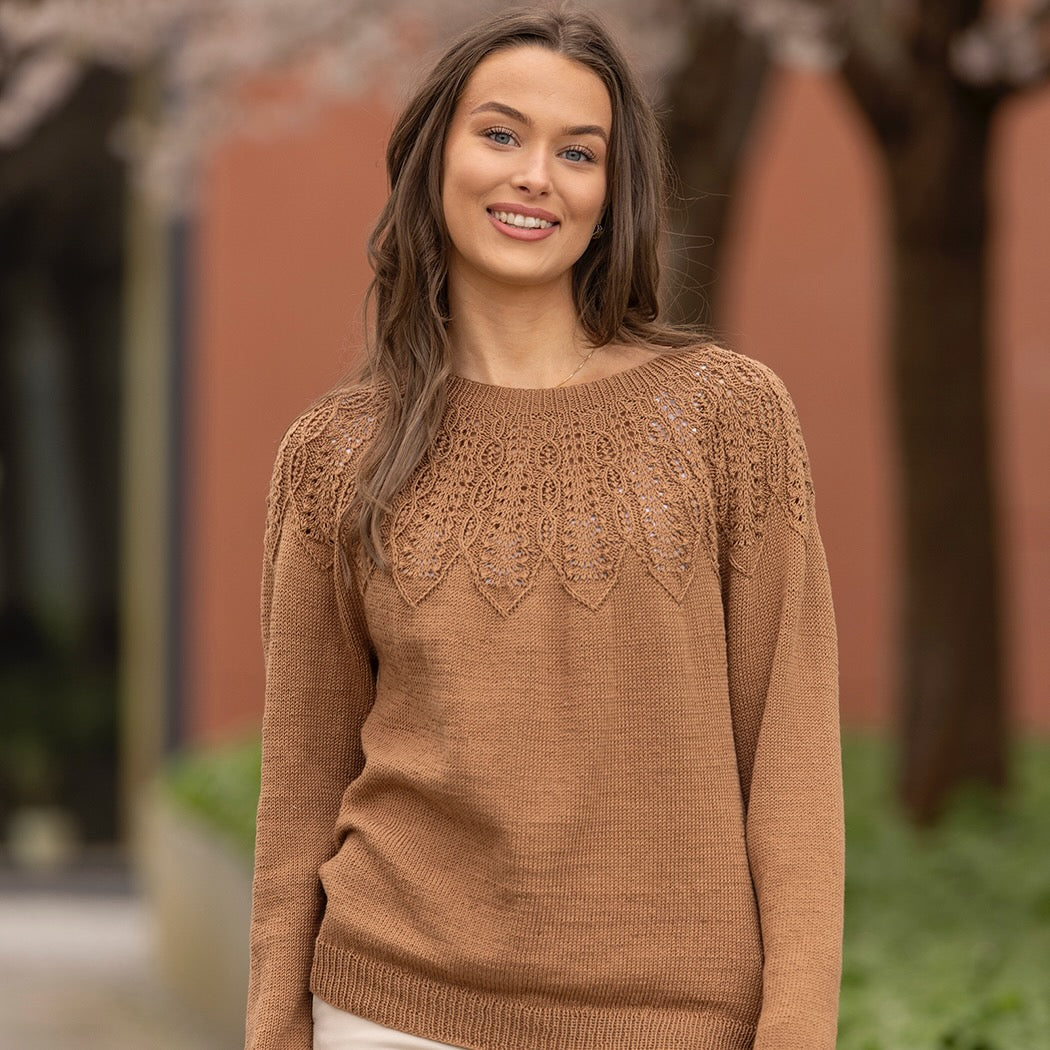 Strikk The Look: Ovina-genser lys brun