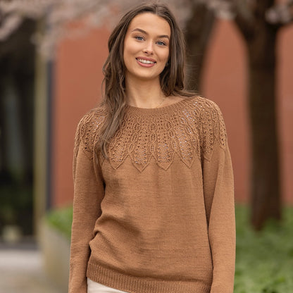 Strikk The Look: Ovina-genser lys brun