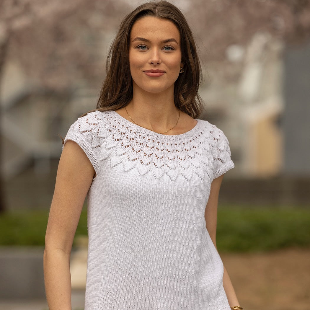 Strikk The Look: Suvali-topp hvit