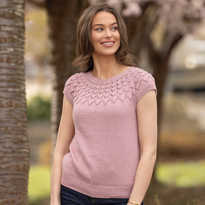Strikk The Look: Suvali-topp pudderrosa