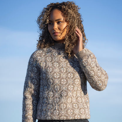 Strikk The Look: Solglød-genser brun