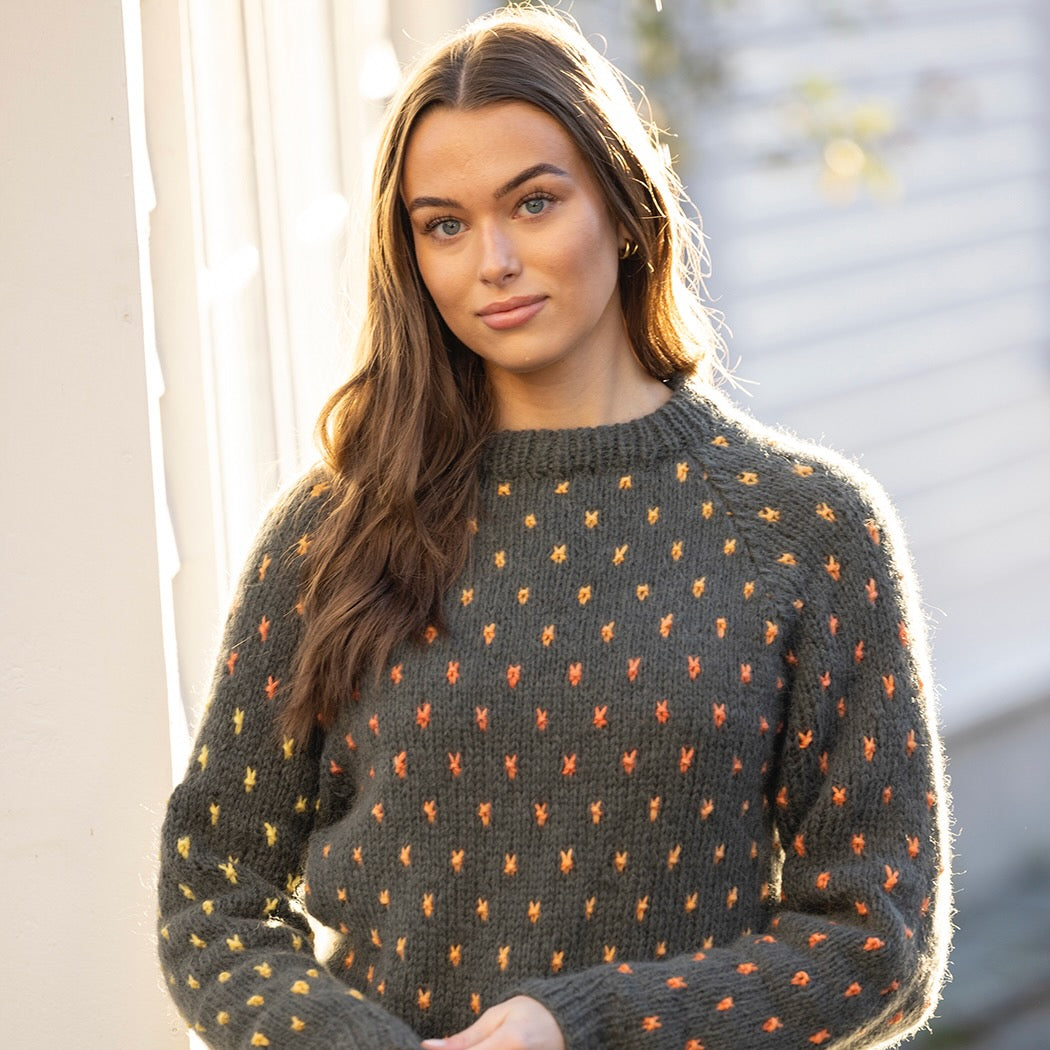 Strikk The Look: Rekarda-genser grønn