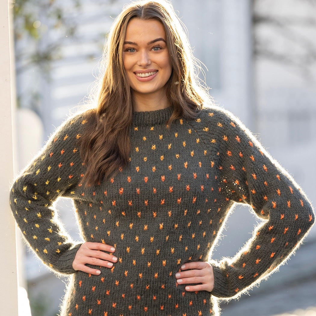 Strikk The Look: Rekarda-genser grønn