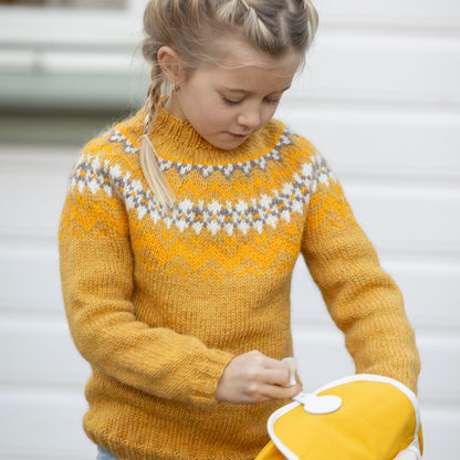 Strikk The Look: Jonstøl-genser gul