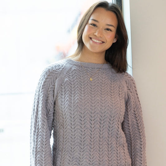 Strikk The Look: Myrtel-genser Lavendel