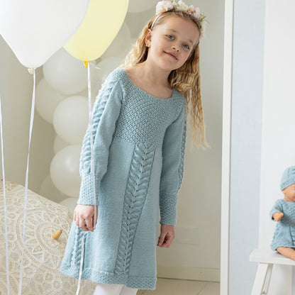 Strikk The Look: Julie-kjole lys petrol