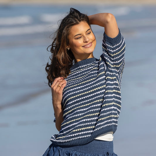 Strikk The Look: Sadie-t-skjorte blå