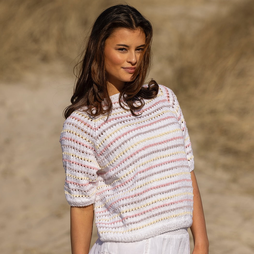 Strikk The Look: Sadie-t-skjorte hvit