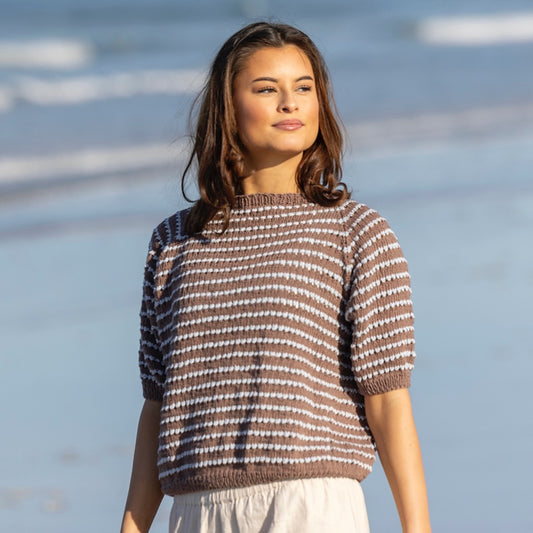 Strikk The Look: Sadie-t-skjorte brun