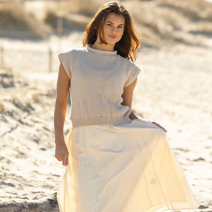 Strikk The Look: Vire-topp beige