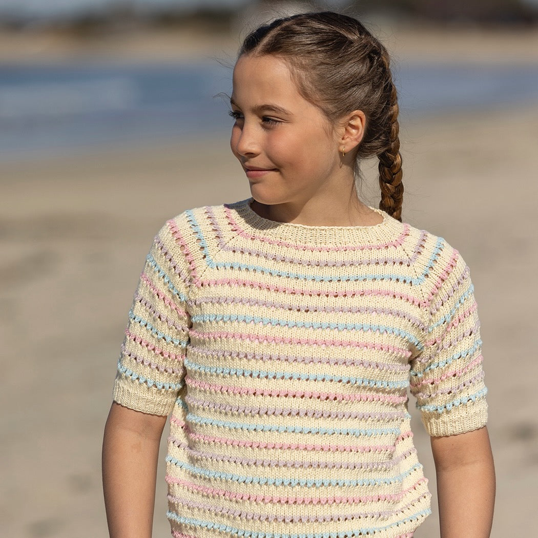 Strikk The Look: Sadie-t-skjorte lys gul