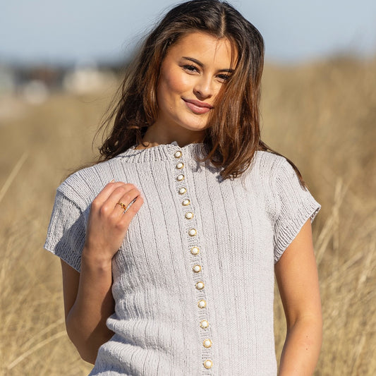 Strikk The Look: Alix-topp grå