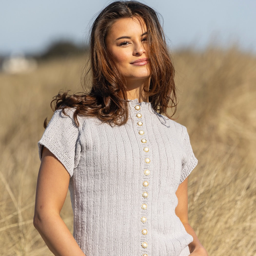 Strikk The Look: Alix-topp grå