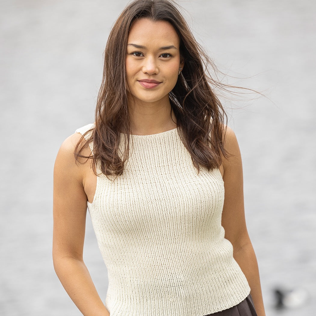 Strikk The Look: Studio-topp natur