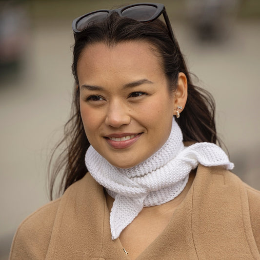 Strikk The Look: Dune skjeref hvit