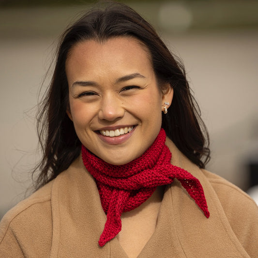Strikk The Look: Dune skjerf rød