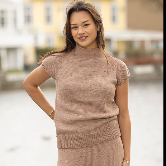Strikk The Look: Flow-topp valnøtt