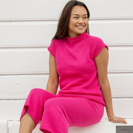 Strikk The Look: Flow-Capribukse rosa