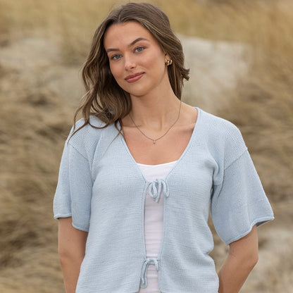 Strikk The Look: Silke-jakke lys blå