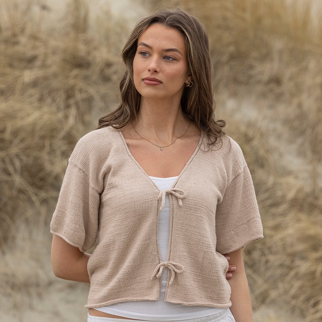 Strikk The Look: Silke-jakke beige