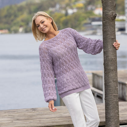 Strikk The Look: Edna-genser lys lilla