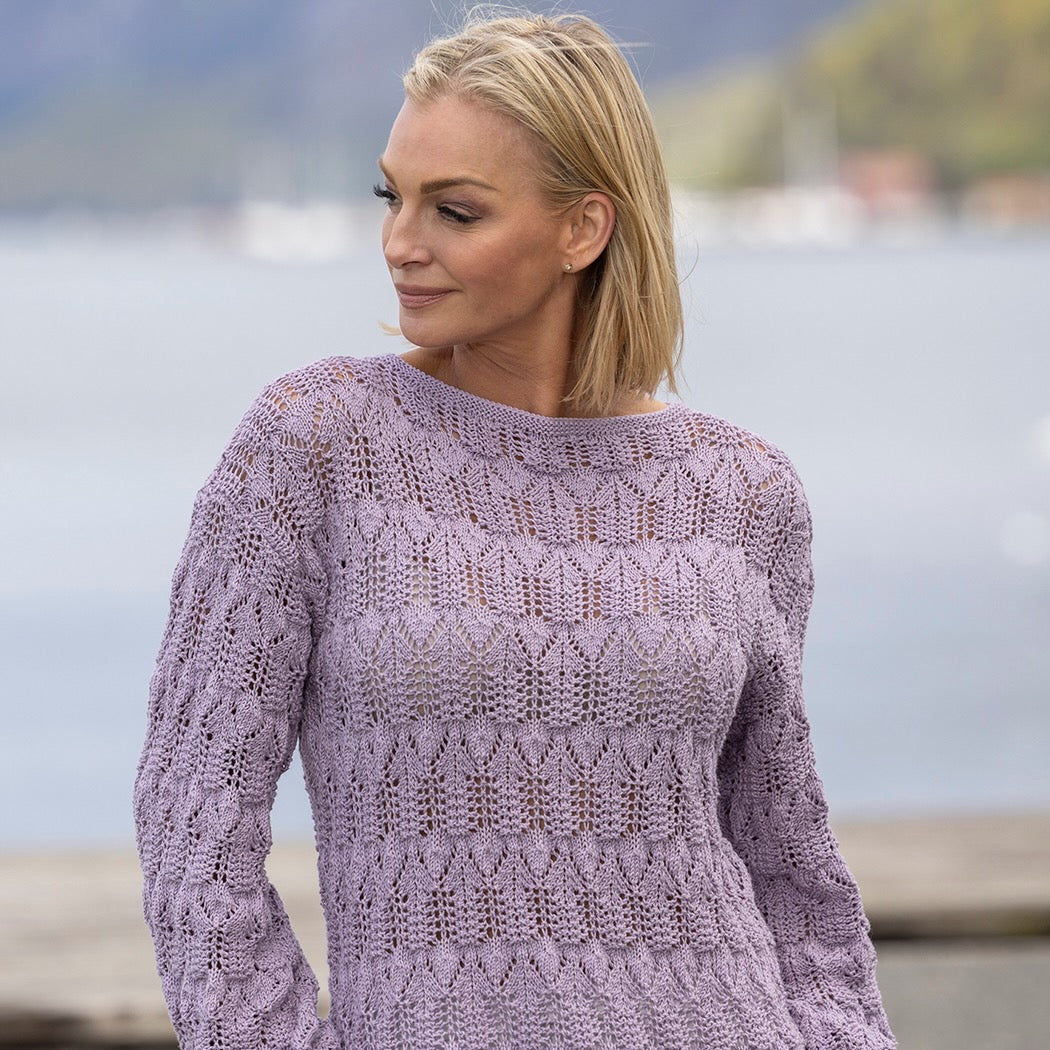 Strikk The Look: Edna-genser lys lilla
