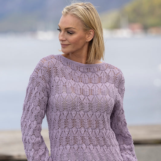 Strikk The Look: Edna-genser lys lilla