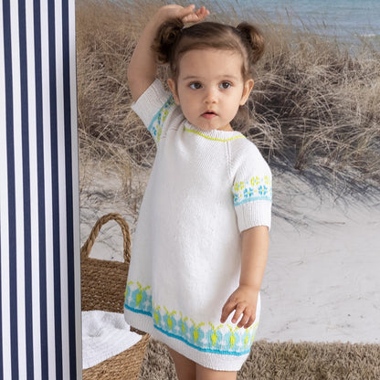 Strikk The Look: Mariposa-kjole hvit-aqua