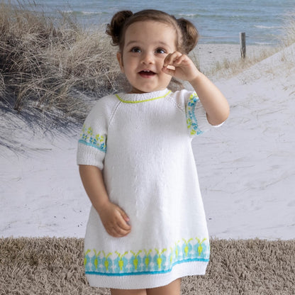 Strikk The Look: Mariposa-kjole hvit-aqua