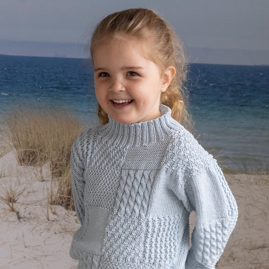 Strikk The Look: Selje-genser lys bå