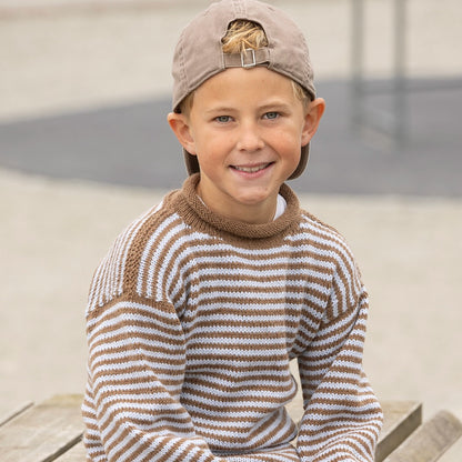 Strikk The Look: Rille-genser brun