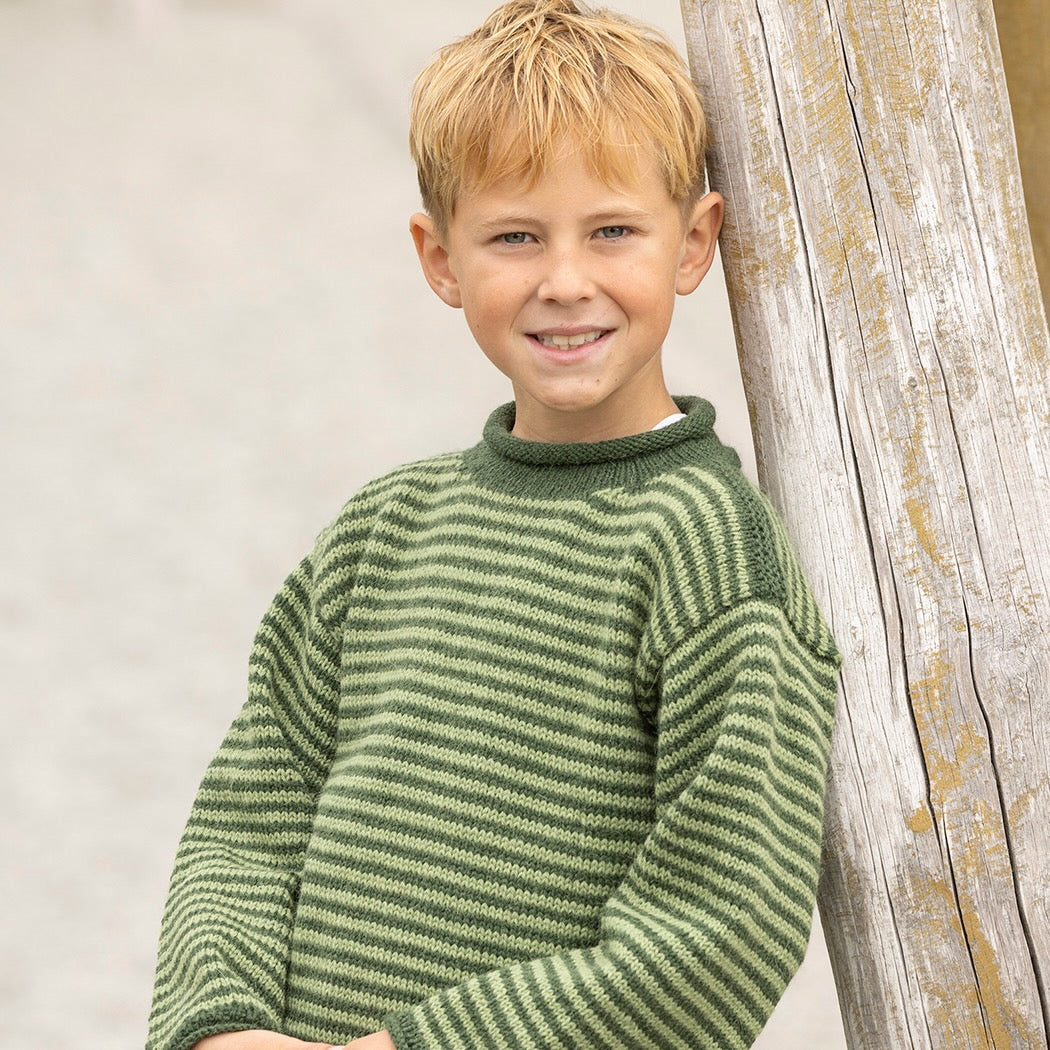 Strikk The Look: Rille-genser grønn