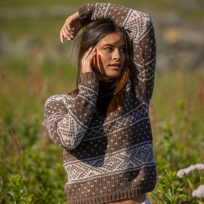 Strikk The Look: Fjellro setesdal-genser brun