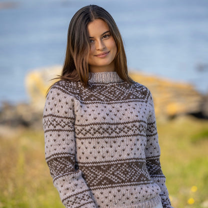 Strikk The Look: Fjellro setesdal-genser sand