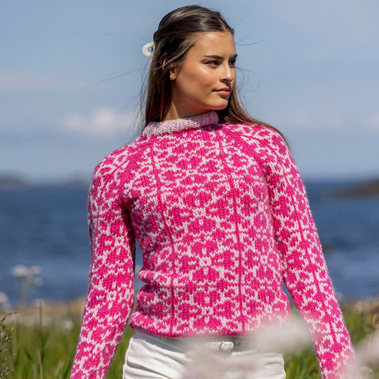 Strikk The Look: Bellis-genser rosa