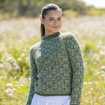 Strikk The Look: Bellis-genser grønn