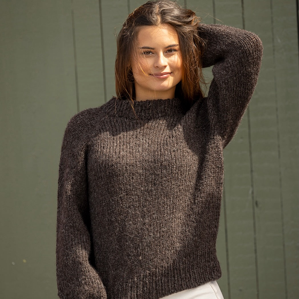 Strikk The Look: Clea-genser brun