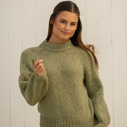 Strikk The Look: Clea-genser lys grønn