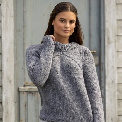 Strikk The Look: Vidde-genser grå
