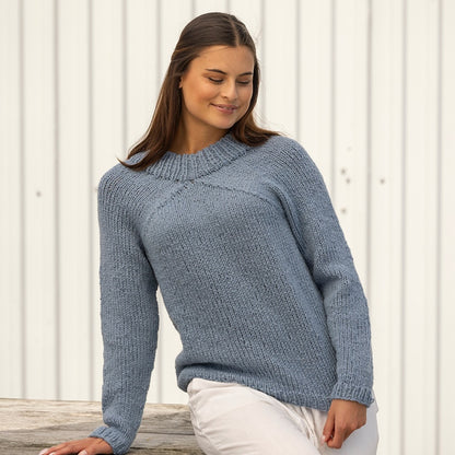 Strikk The Look: Vidde-genser blå