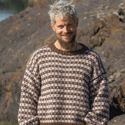 Strikk The Look: Skarv-genser brun
