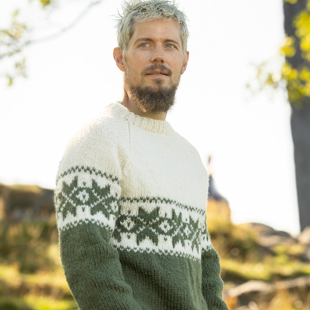 Strikk The Look: Hardang-genser grønn