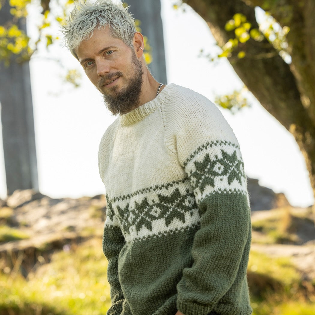 Strikk The Look: Hardang-genser grønn