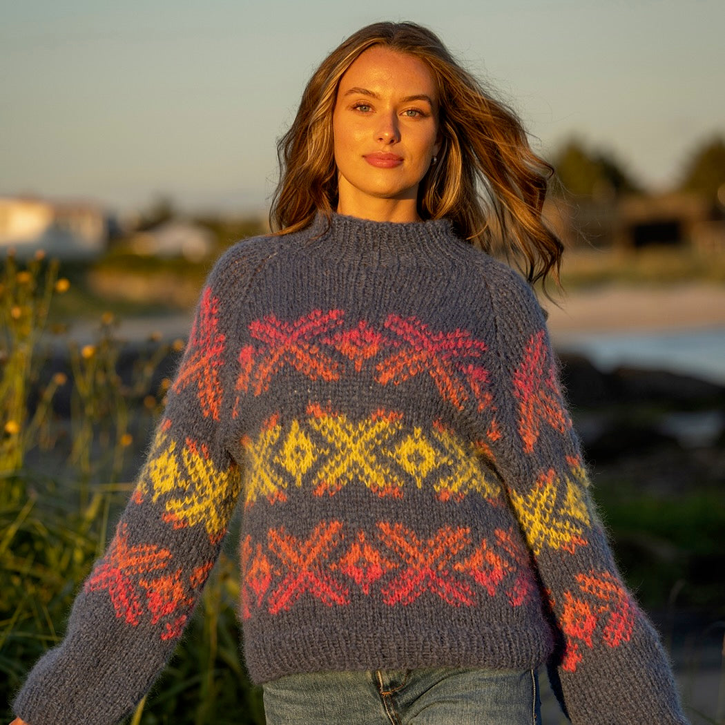 Strikk The Look:  Xoxo-genser himmelblå