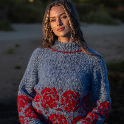 Strikk The Look: Rose-genser gråblå